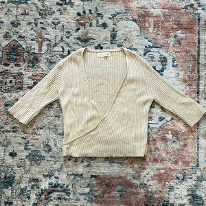 First Rite Cropped Wrap Sweater